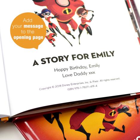 Personalised Disney Incredibles 2 Hardback Story Book Extra Image 1